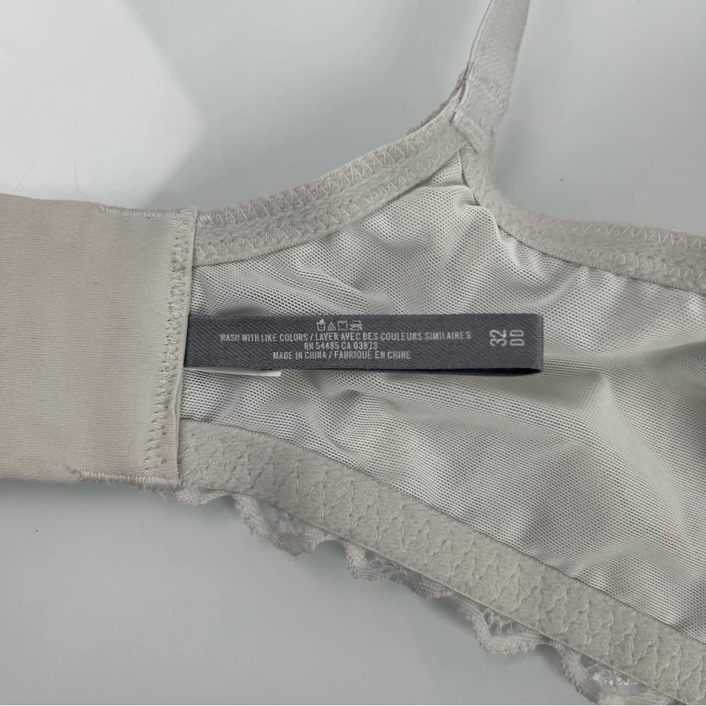Aerie Bra‎ Racerback 2-1 Convertible Silver Gray Lace Floral Padded Underwire - Picture 7 of 9